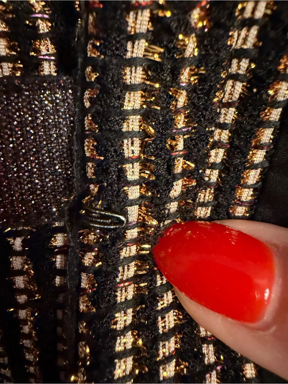 CHANEL Luxe Gold Metallic Black Jacket FR 42  Runway 2010 Cruise Collection